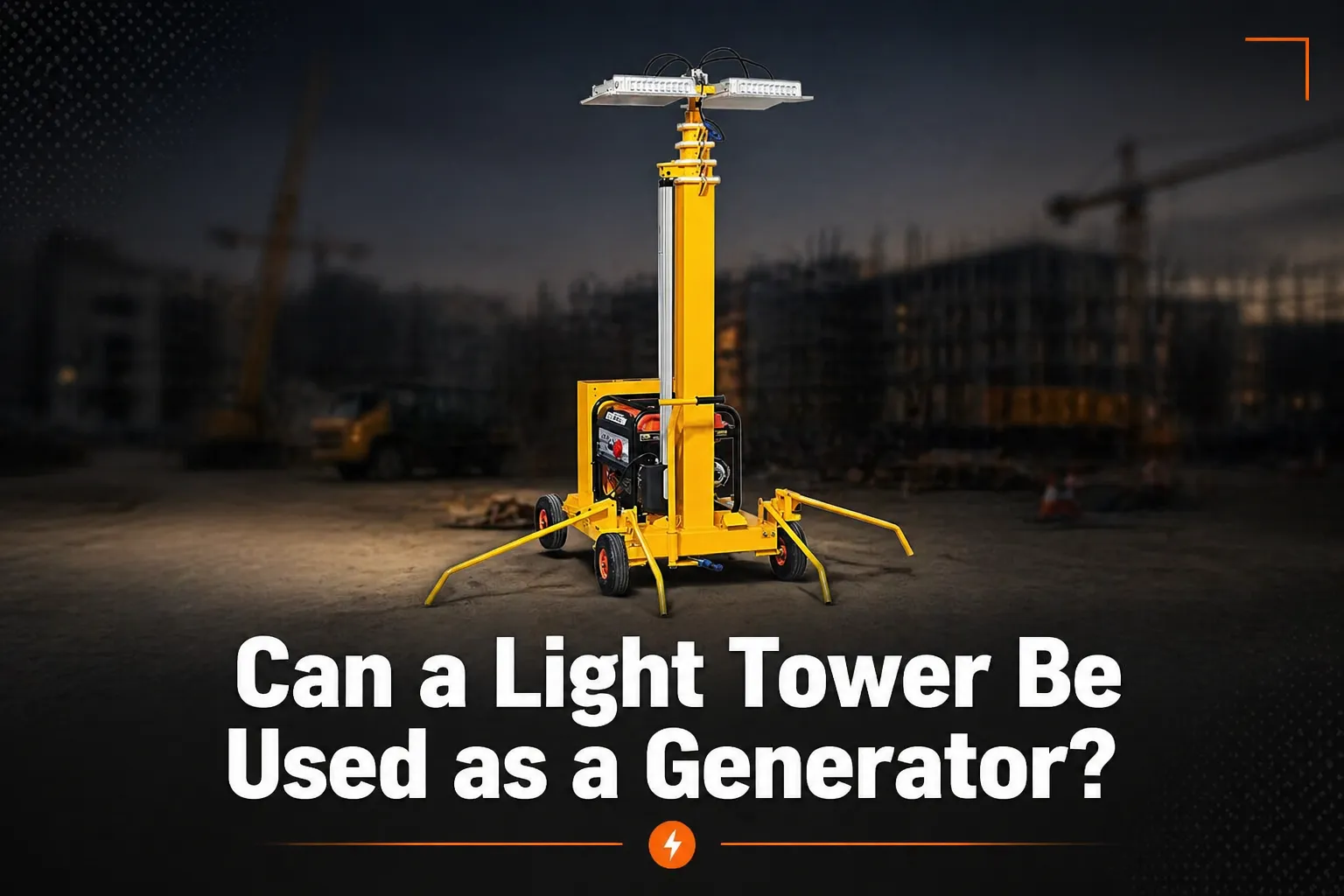 Can a Light Tower Be Used as a Generator?