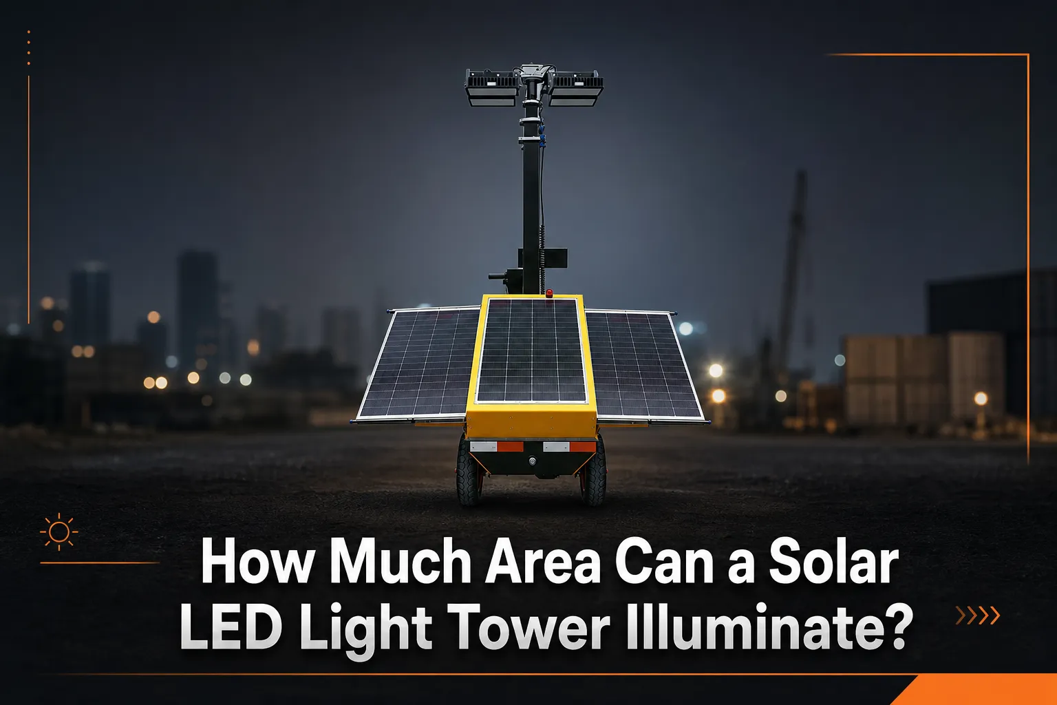 How Much Area Can a Solar LED Light Tower Illuminate?
