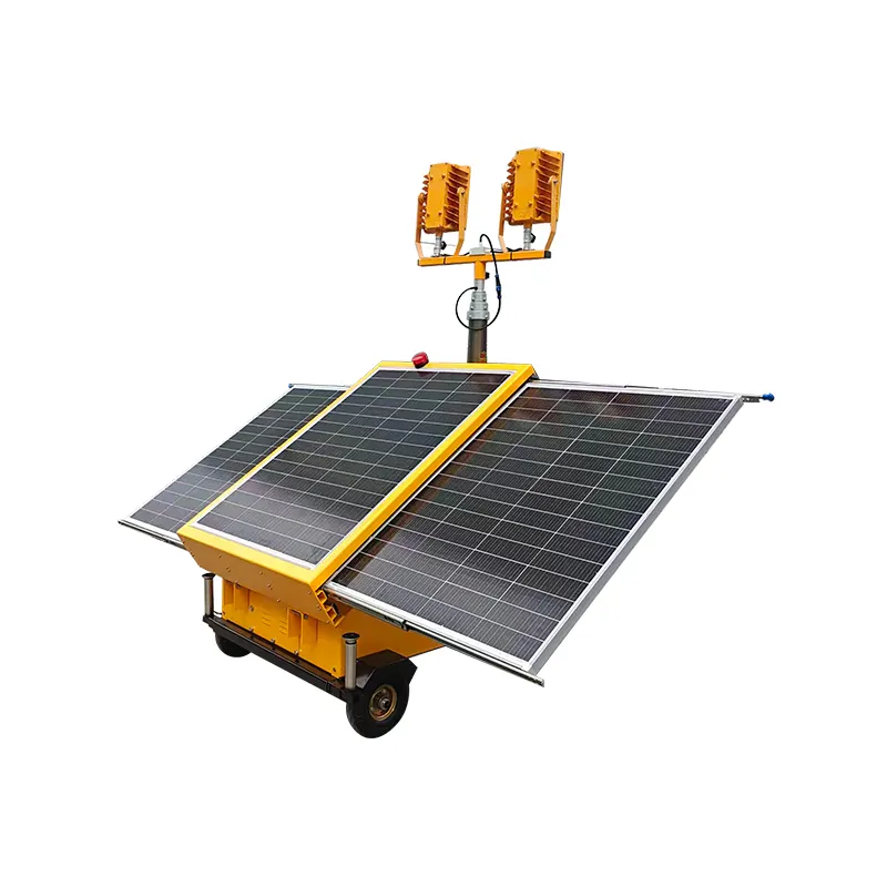 Solar-powered mobile lifting work lamp (Wacker type)