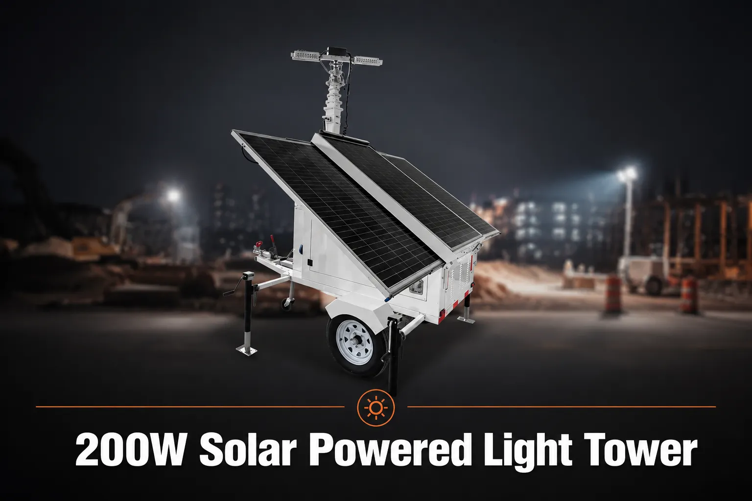 200W Solar Powered Light Tower