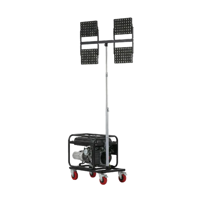 Mobile lifting lighting tower